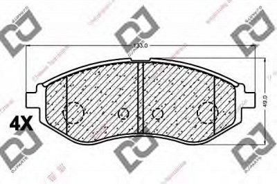 DJ PARTS bp1111 -  Комплект тормозных колодок, дисковый тормоз
